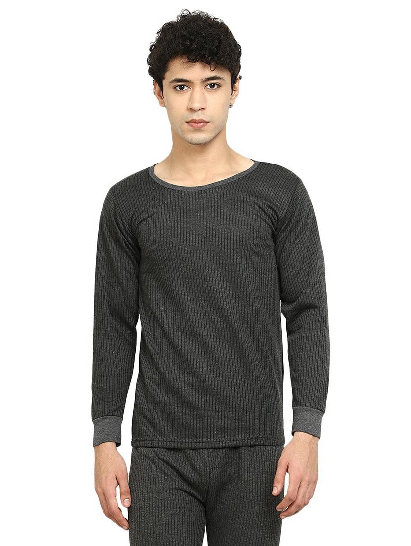 charcoal melange poly cotton thermal set - 20706009 -  Zoom Image - 0