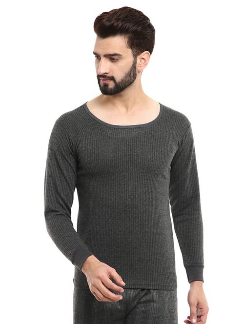 charcoal melange poly cotton thermal set - 20706015 -  Standard Image - 0