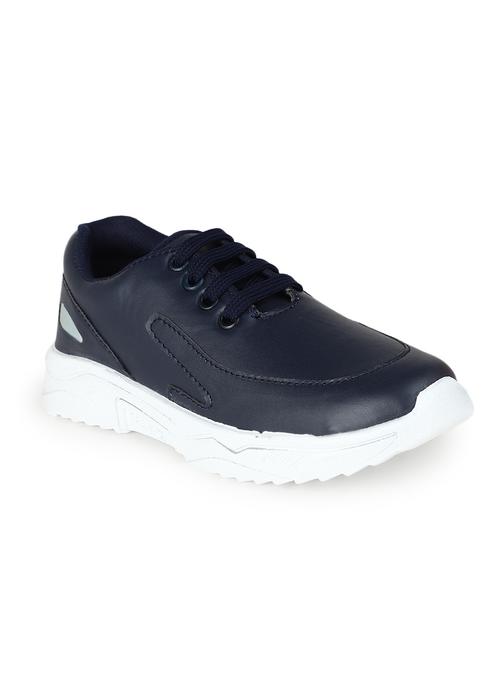 navy blue synthetic casual shoes - 20706227 -  Standard Image - 0