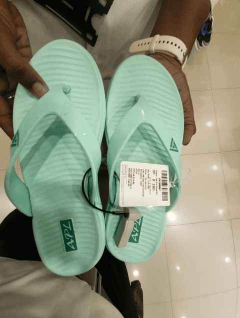 aqua synthetic flip flops - 20715995 - Standard Image - 0