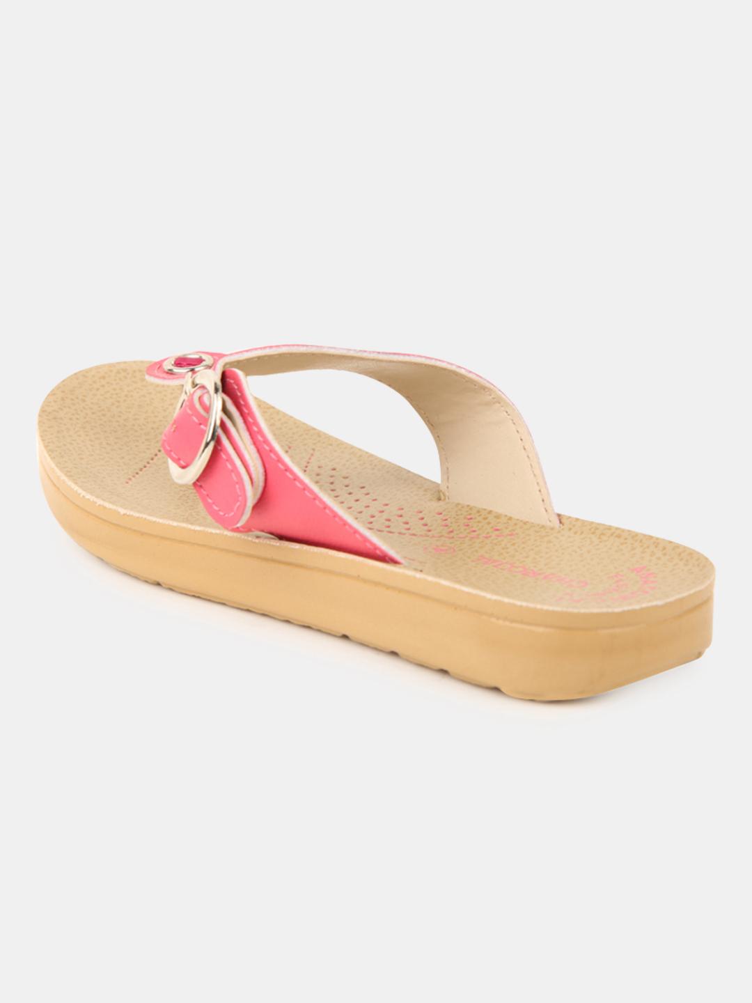 pink synthetic flip flops - 20716211 - Standard Image - 3