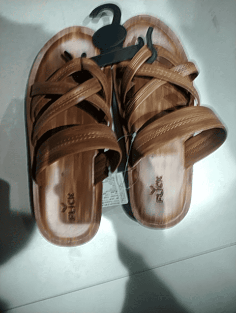 tan pu (polyurethane) flip flops - 20716488 -  Standard Image - 0
