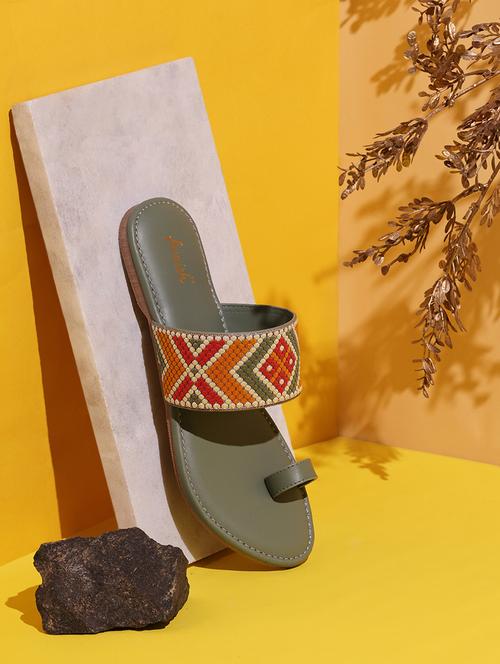 olive toe separator sandal - 20717276 - Standard Image - 0
