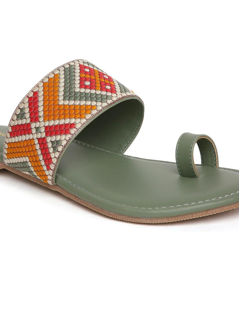 olive toe separator sandal - 20717276 - Standard Image - 3