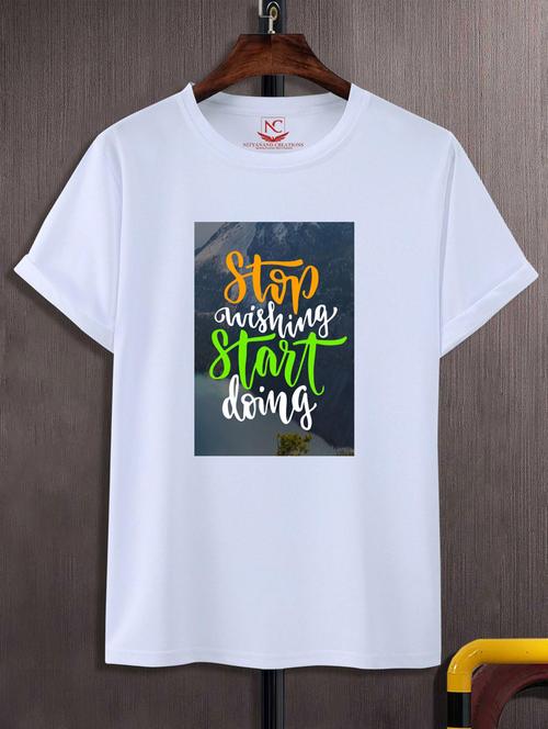 unisex typographic printed t-shirt - 20717771 -  Standard Image - 0