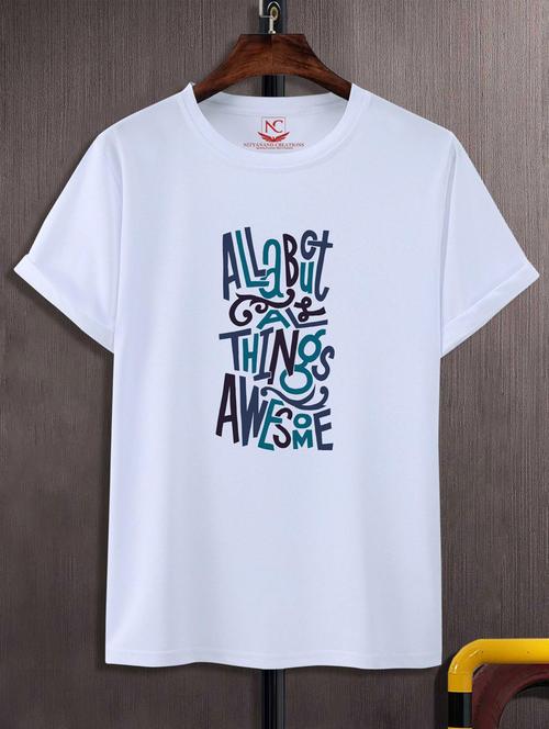 unisex typographic printed t-shirt - 20718327 - Standard Image - 0