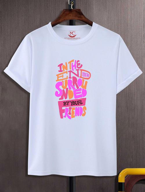 unisex typographic printed t-shirt - 20718329 - Standard Image - 0