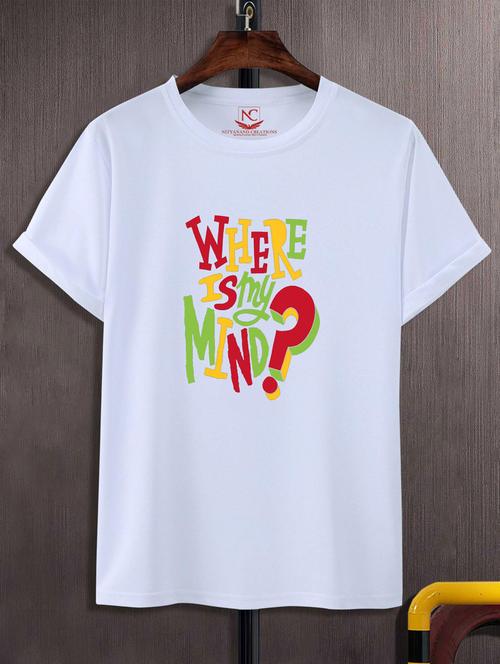 unisex typographic printed t-shirt - 20718348 -  Standard Image - 0
