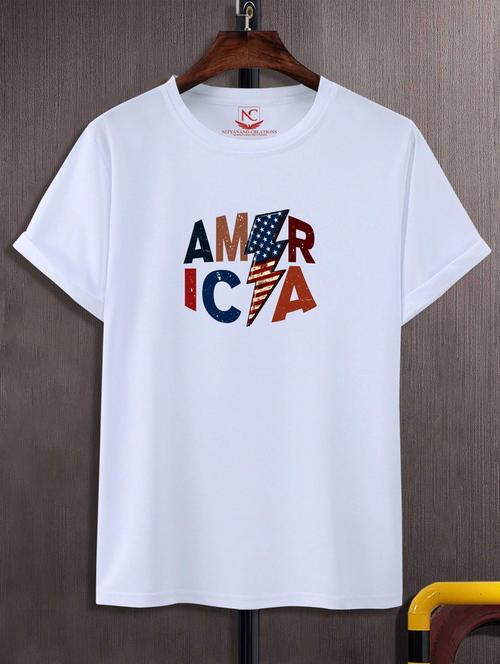 unisex typographic printed t-shirt - 20718388 -  Standard Image - 0