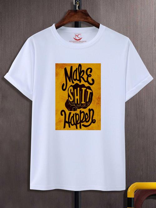 unisex typographic printed t-shirt - 20718416 - Standard Image - 0