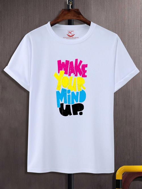 unisex typographic printed t-shirt - 20718446 -  Standard Image - 0
