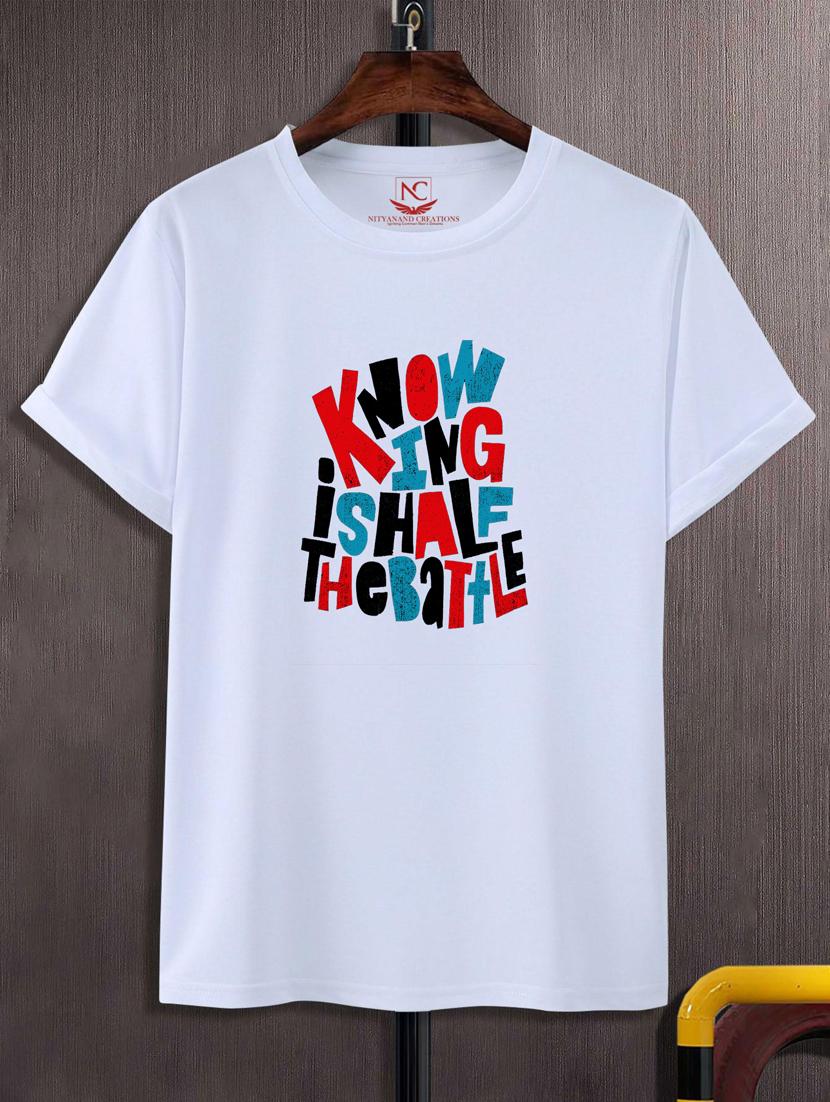 unisex typographic printed t-shirt - 20718459 - Zoom Image - 0