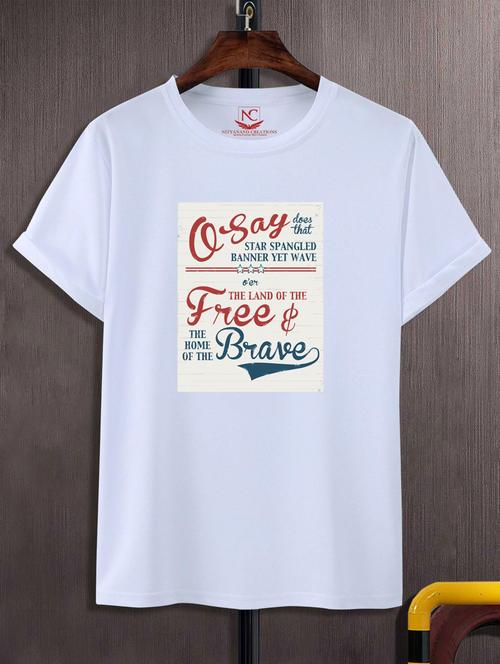 unisex typographic printed t-shirt - 20718571 - Standard Image - 0
