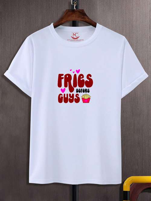 unisex typographic printed t-shirt - 20719824 - Standard Image - 0