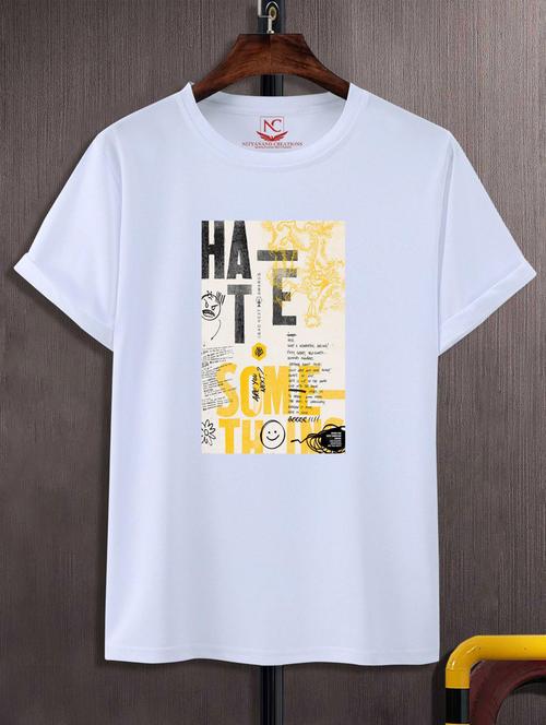 unisex typographic printed t-shirt - 20720046 -  Standard Image - 0