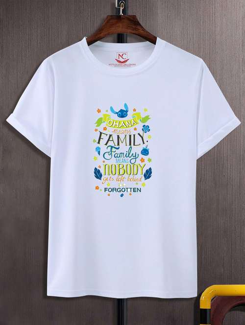 unisex typographic printed t-shirt - 20720083 - Standard Image - 0