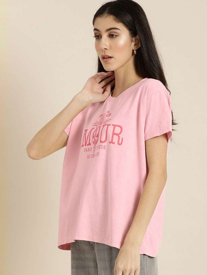 rosewater round neck t-shirt - 20721637 - Zoom Image - 0