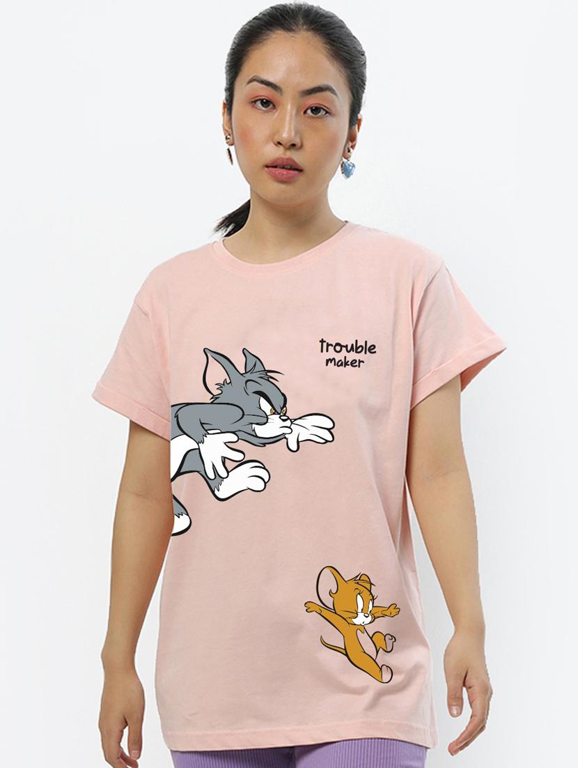 women placement print short sleeves t-shirt - 20722073 - Zoom Image - 0