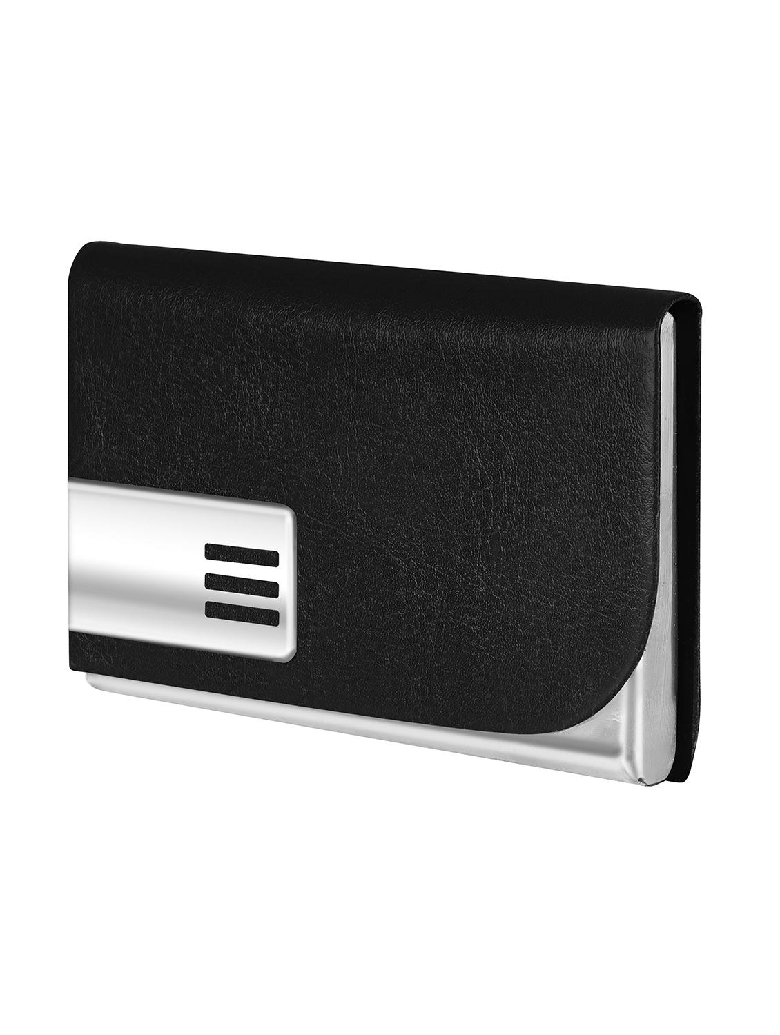 black synthetic leather card holder - 20723921 - Zoom Image - 0