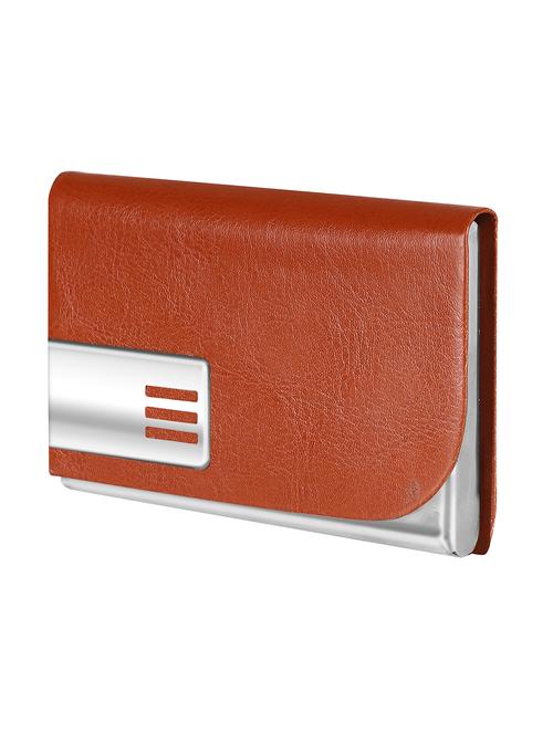 tan synthetic leather card holder - 20723923 - Standard Image - 0