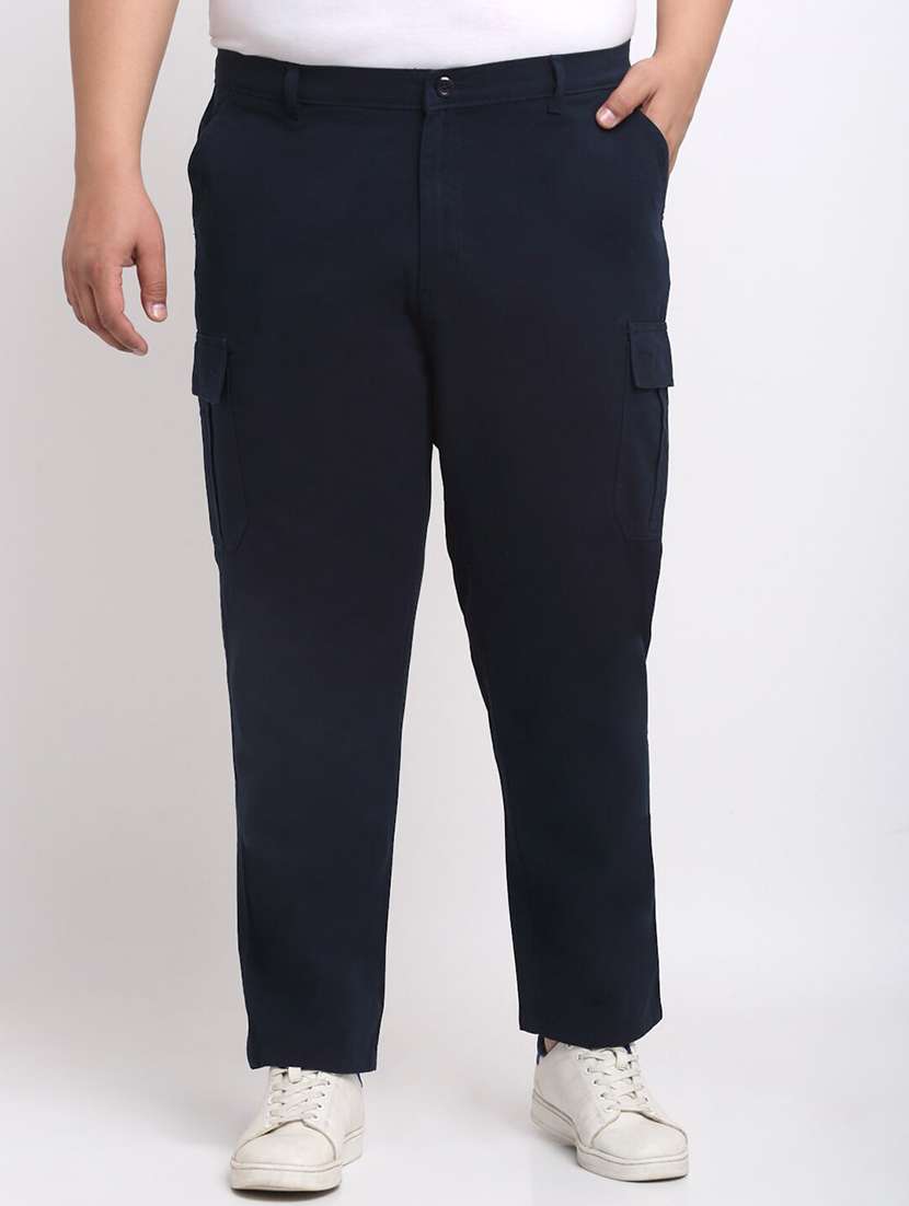 navy blue cotton chinos casual trousers