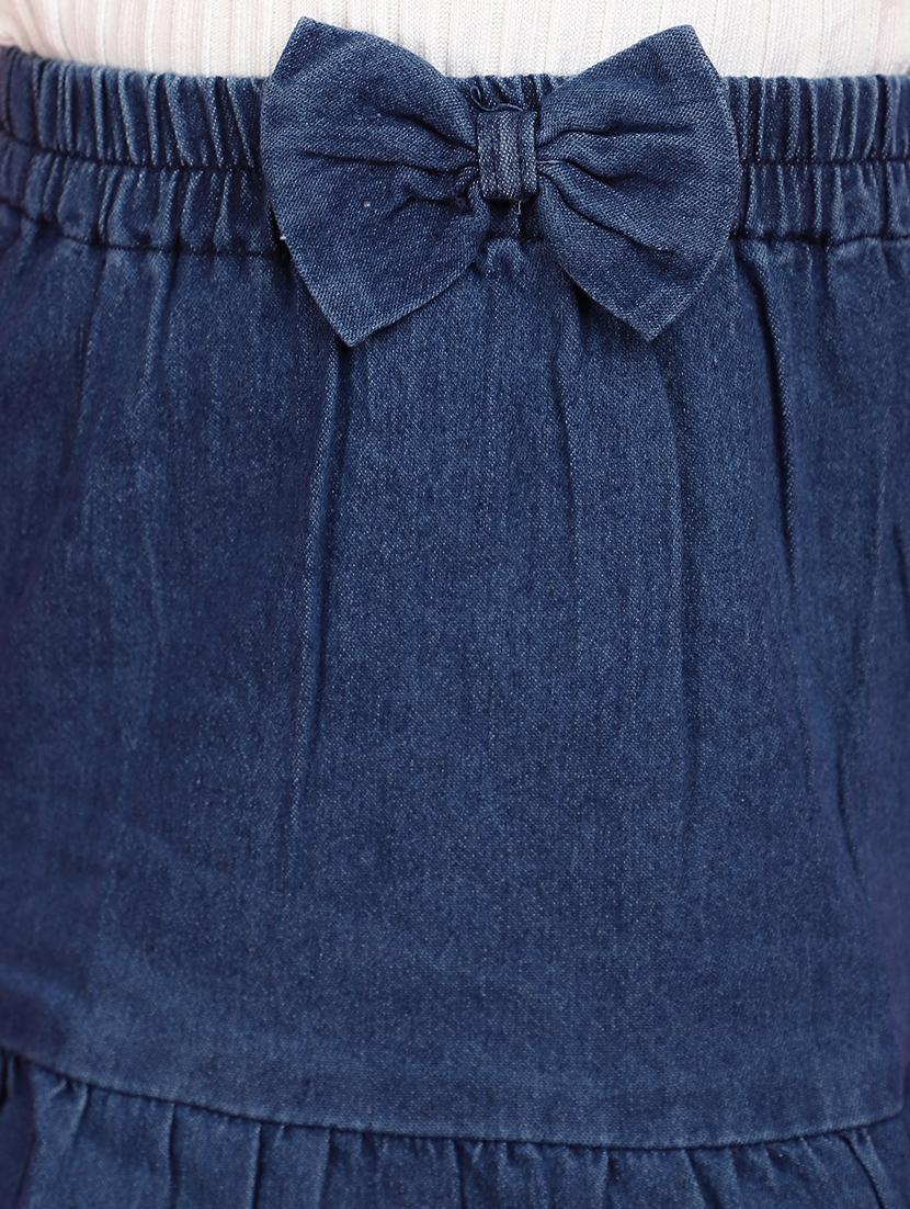 blue denim flared skirt - 20724249 - Standard Image - 5