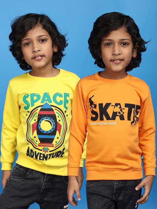 boys round neck printed set of 2 regular sweatshirt - 20724271 - Standard Image - 0