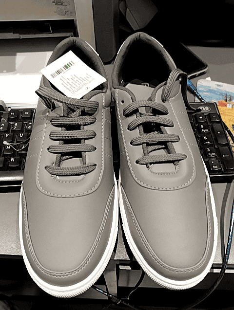grey pu (polyurethane) shoes - 20724298 -  Standard Image - 0