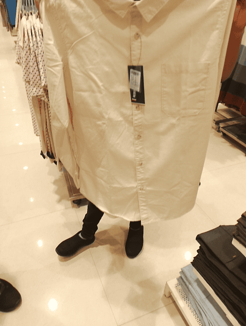 light beige twill casual shirt - 20724304 - Zoom Image - 0