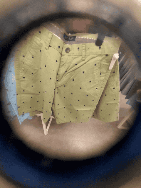 light green twill short - 20724529 -  Zoom Image - 0