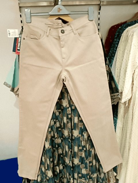 fawn knitted casual trousers - 20724598 -  Standard Image - 0