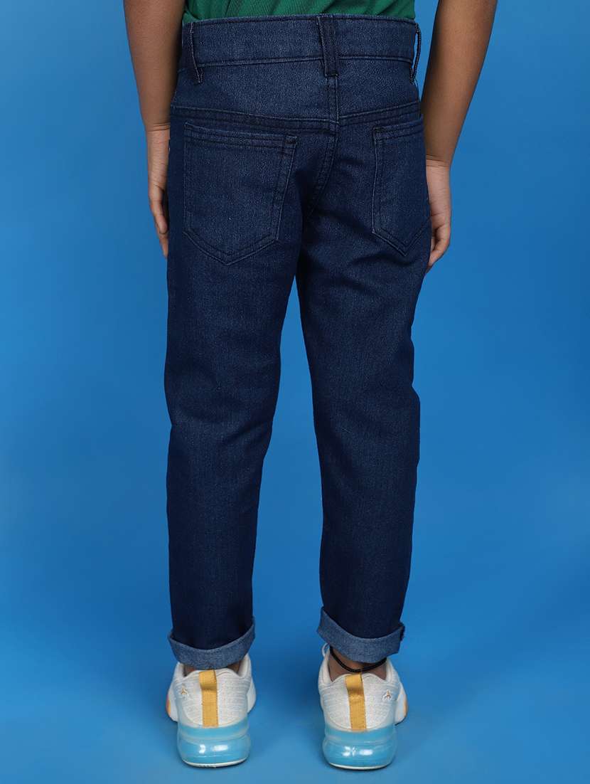 solid blue slim fit denim jeans - 20724614 -  Standard Image - 3