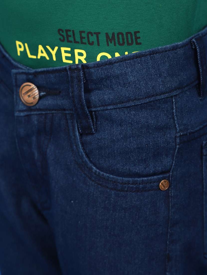 solid blue slim fit denim jeans - 20724614 -  Standard Image - 5