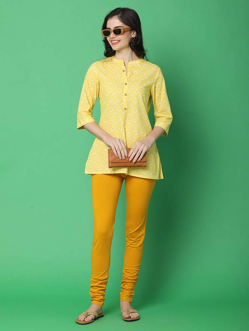women mustard churidar leggings - 20724725 -  Standard Image - 3