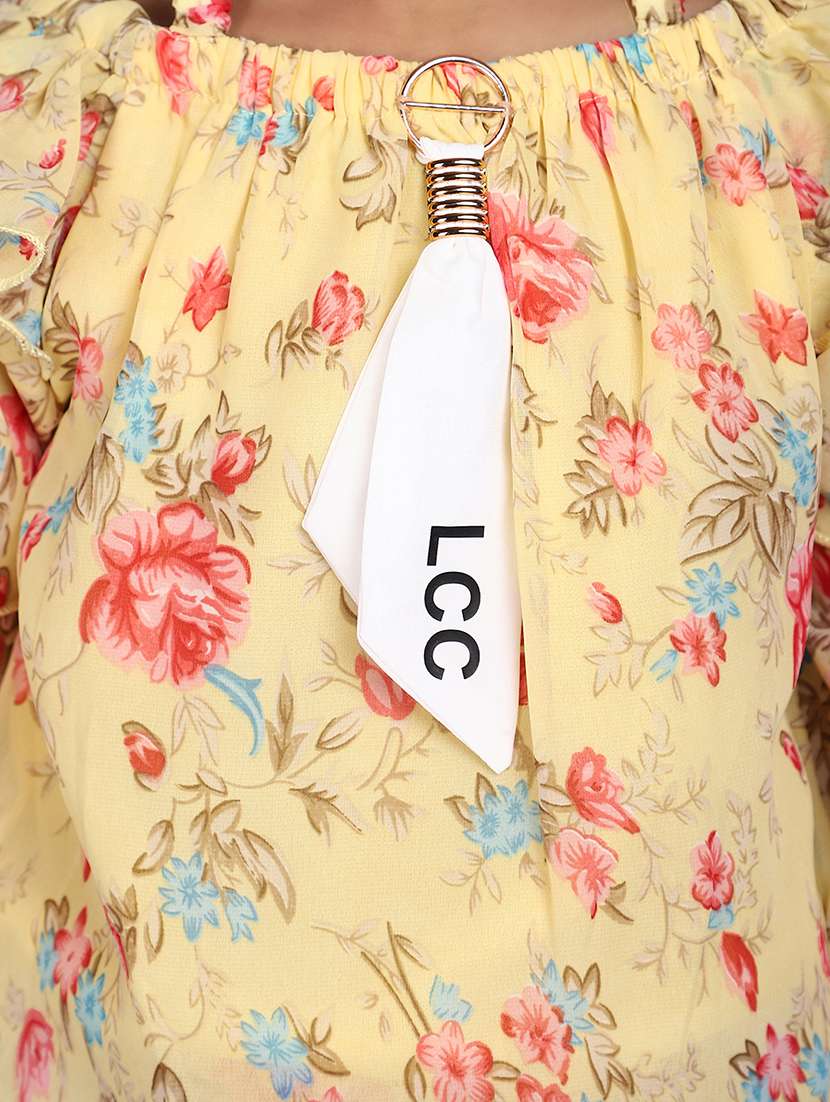 girls yellow floral printed top - 20724755 -  Standard Image - 5