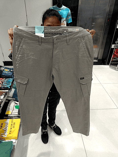 assorted twill casual trousers - 20724761 - Zoom Image - 0
