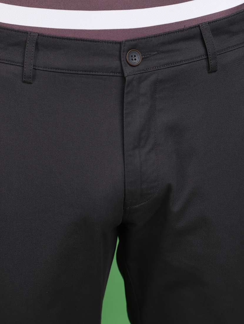 men grey solids chinos casual trouser - 20724764 -  Standard Image - 5