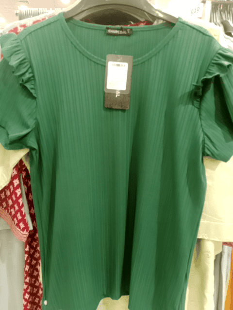 dark green polyester spandex top - 20724818 -  Zoom Image - 0