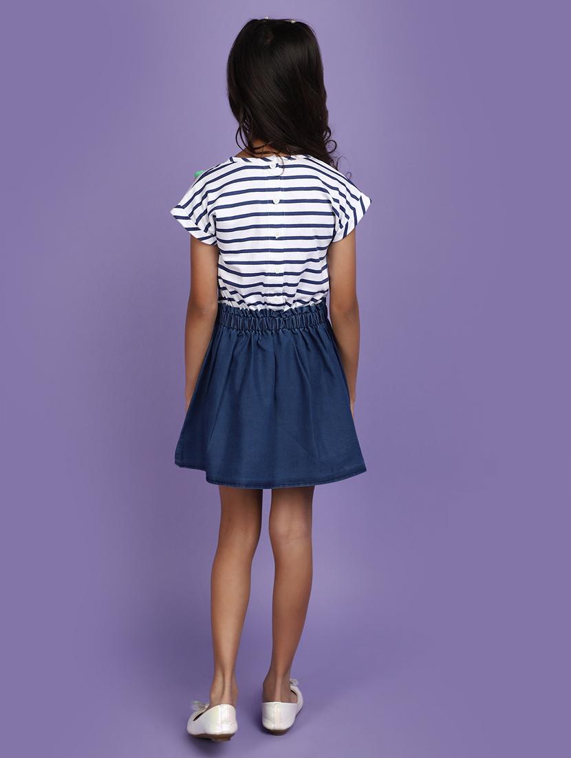 kids blue denim frock - 20724938 - Standard Image - 3