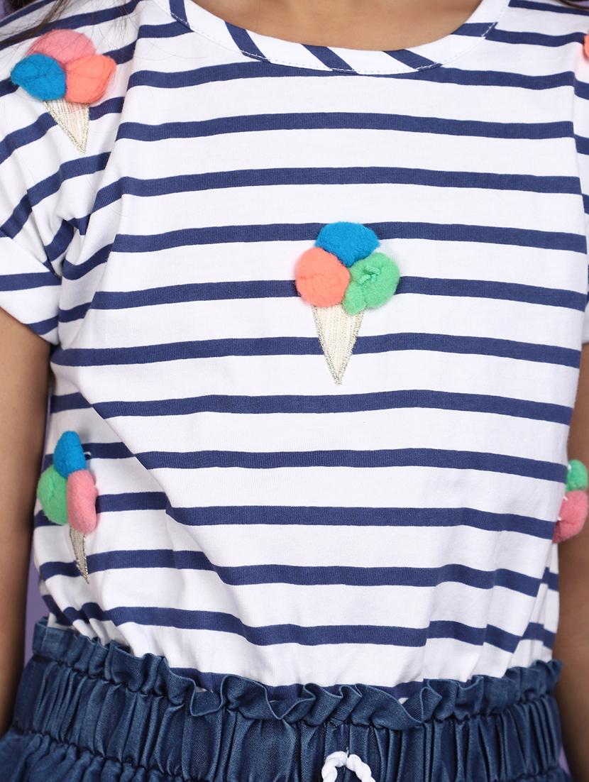 kids blue denim frock - 20724938 - Standard Image - 5