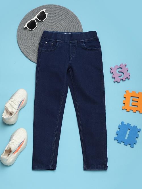 girls blue solids plain jeans - 20724987 -  Standard Image - 0