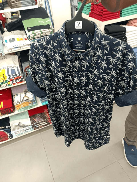 navy blue poplin casual shirt - 20725009 -  Standard Image - 0