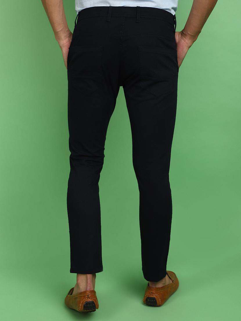 blue cotton chinos casual trousers - 20725079 - Standard Image - 3