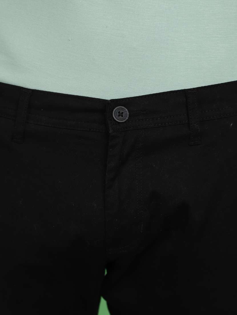 black cotton chinos casual trousers - 20725080 -  Standard Image - 5