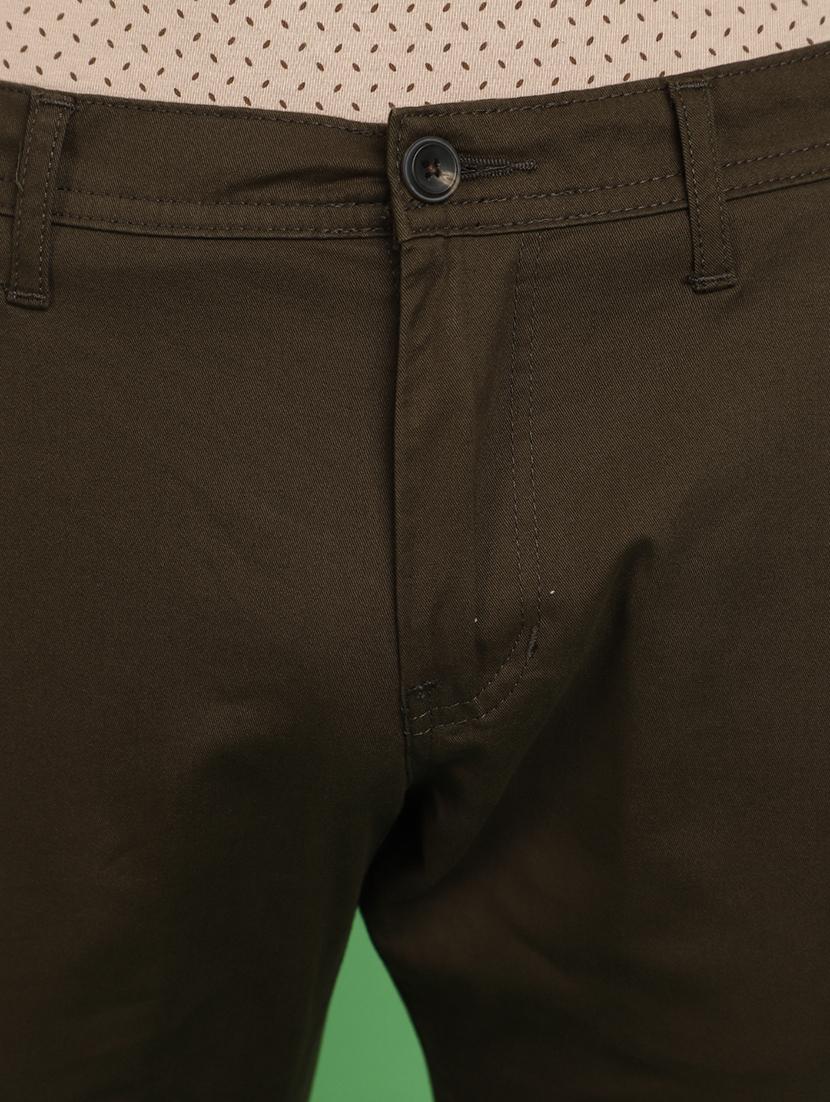 green cotton chinos casual trousers - 20725082 - Standard Image - 5