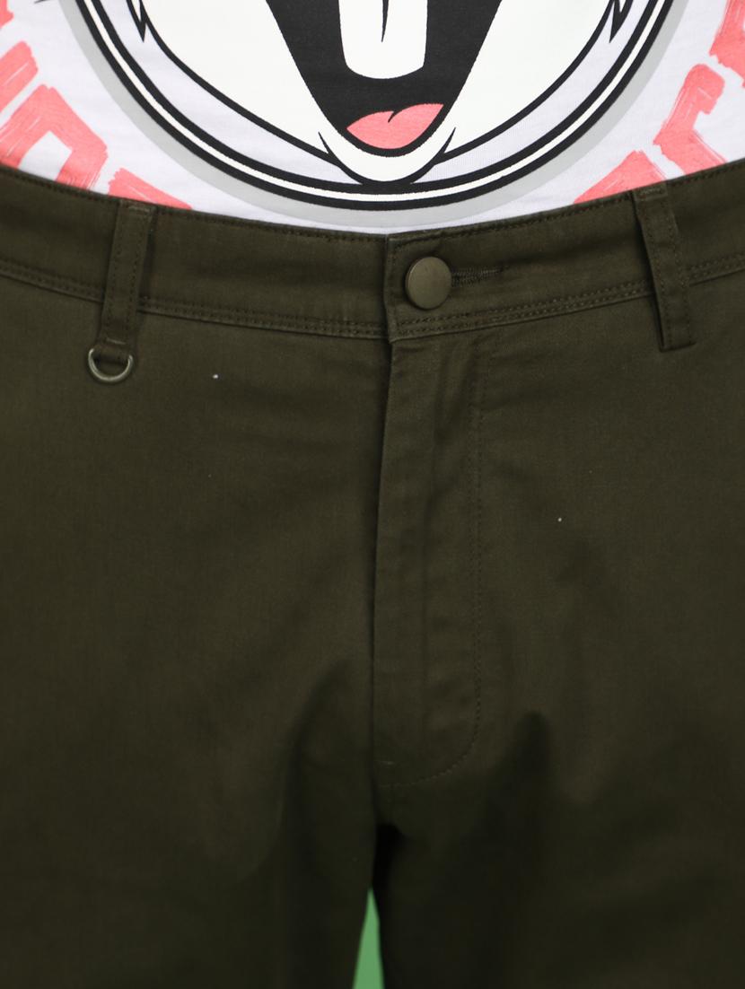 men olive solid mid rise jogger - 20725253 - Standard Image - 5