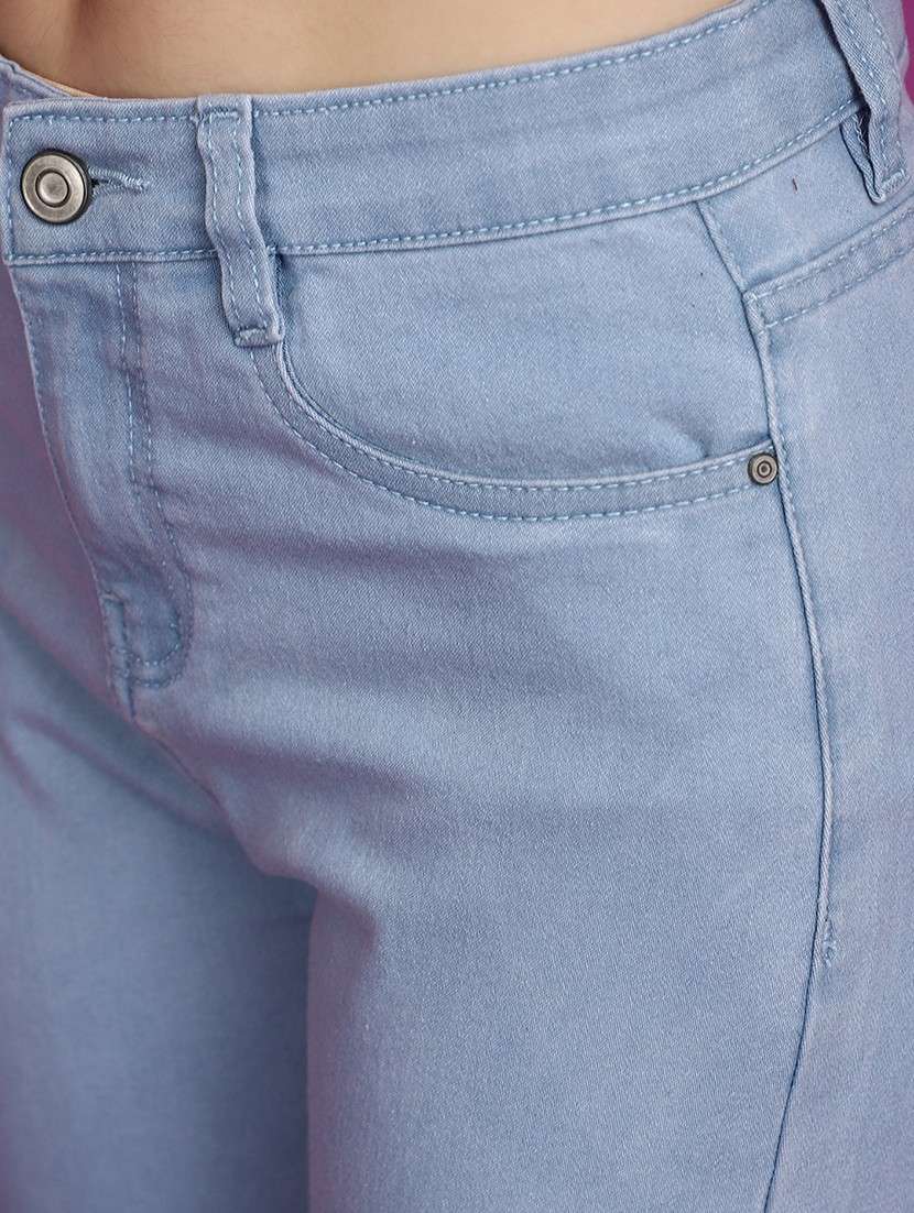 women light blue plain skinny jean - 20725428 -  Standard Image - 5