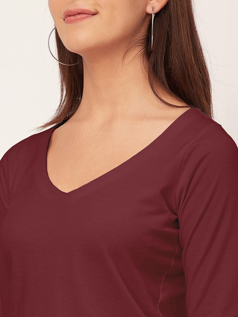 women solid long sleeves top - 20726551 - Standard Image - 5