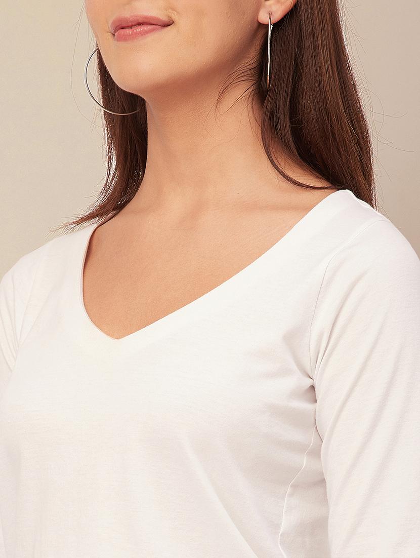 women solid long sleeves top - 20726554 - Standard Image - 5