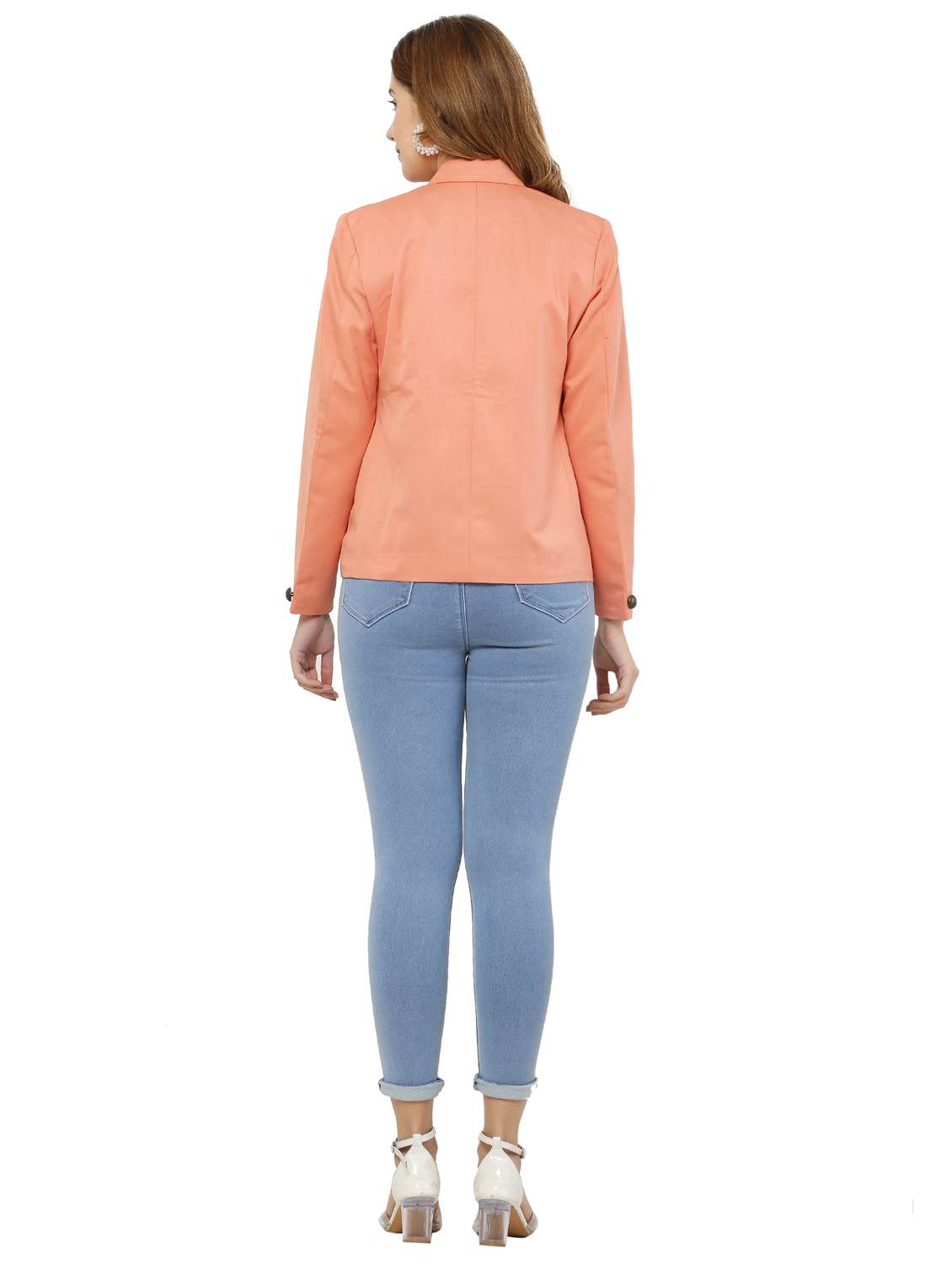 women solid single breasted blazer - 20727369 - Standard Image - 3